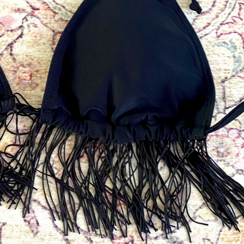 adorable black fringe bikini hawaii boutique